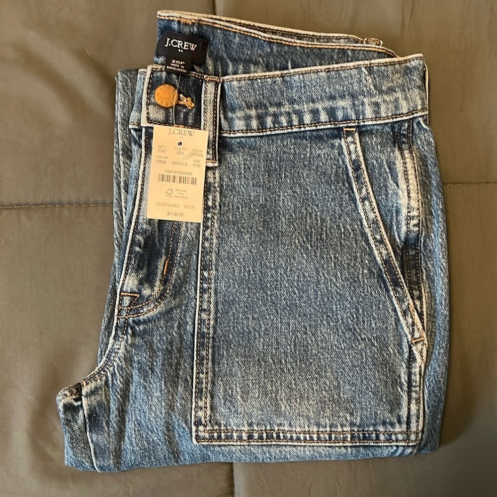 JCrew Factory Cropped Patch Pocket Jean Size 26P NWT